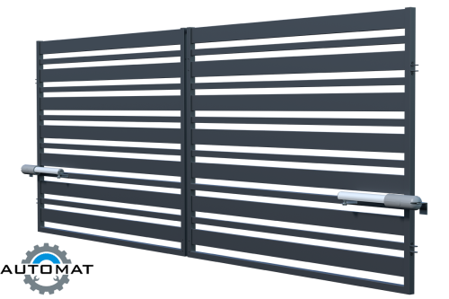 Double-leaf swing gate 4m with automation, Juga fence (1)