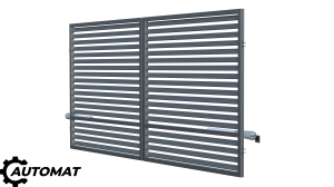 Double-leaf swing gate 4m with automation, Bryza fence (1)