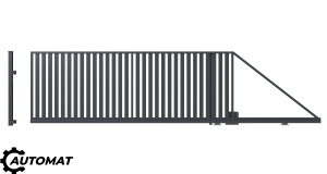 Sliding right gate with automation, Amida fence (1)