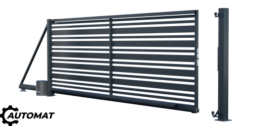Universal sliding gate with automation, Juga fence