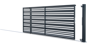 Universal unbalanced sliding gate, Juga fence