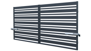 Double-leaf swing gate 4m with automation, Juga fence (1)
