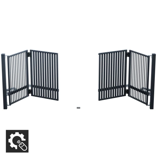 Broken gate with automation, Bryza fence (1) (1)