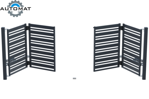 Brama łamana z automatem - ogrodzenie Juga