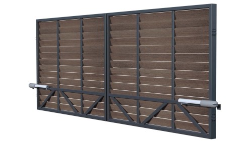 Brama dwuskrzydłowa 4 m z automatem, ogrodzenie Tivano