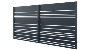 Double-leaf swing gate 4m, Lavender fence